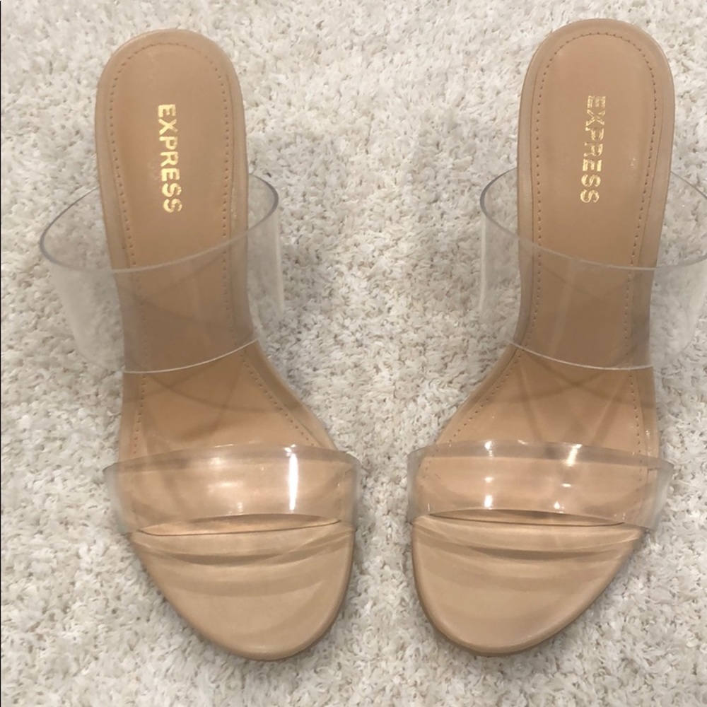 Express Heels with Clear Straps